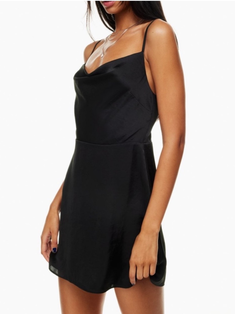 Sunday Best Spencer Satin Dress Size XS Black Color
